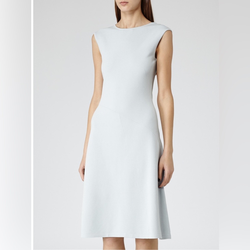 Reiss Alana Knit Dress in Powder Blue size UK 6